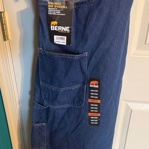 Men's Berne Classic Blue Denim Overalls Big and Tall - Picture 5 of 5